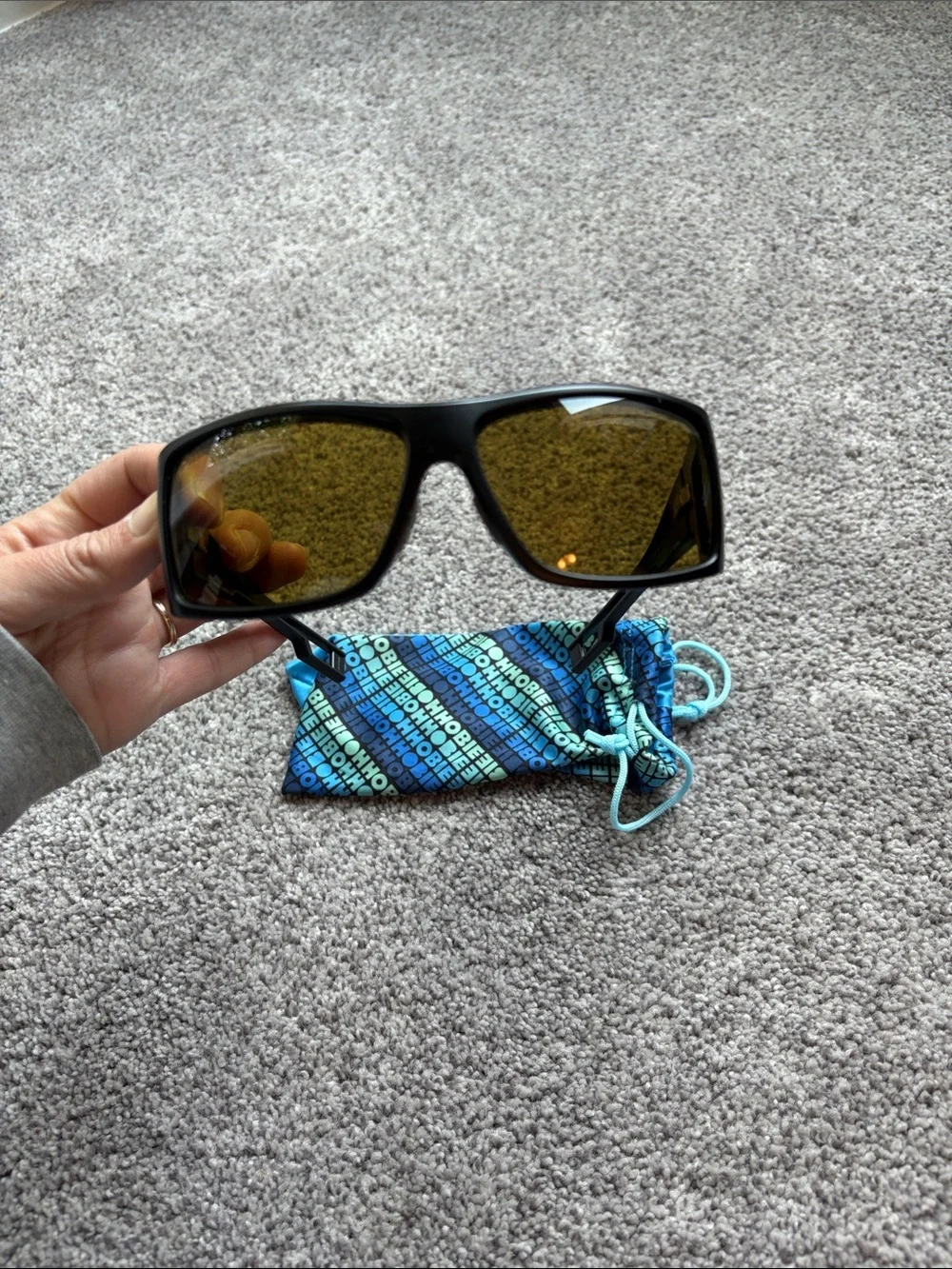 Hobie Men's Black Sunglasses with Subtle Logo